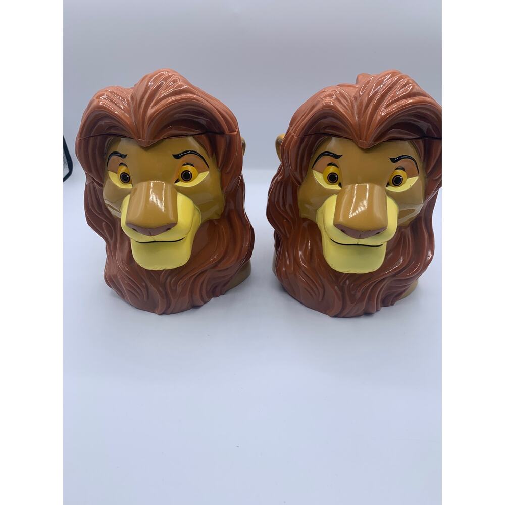 Vintage 1998 Simba "The Lion King" Disney On Ice Flip-Top 2 Cups Mugs Souvenir
